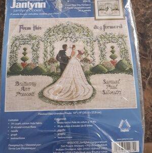 Janlynn wedding cross‎ stitch kit.